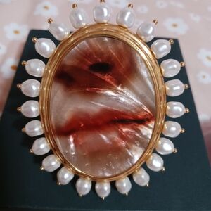 COPY - Mulberry bracelet. brass and mother of pearl. Lover's eye design 2017/18.